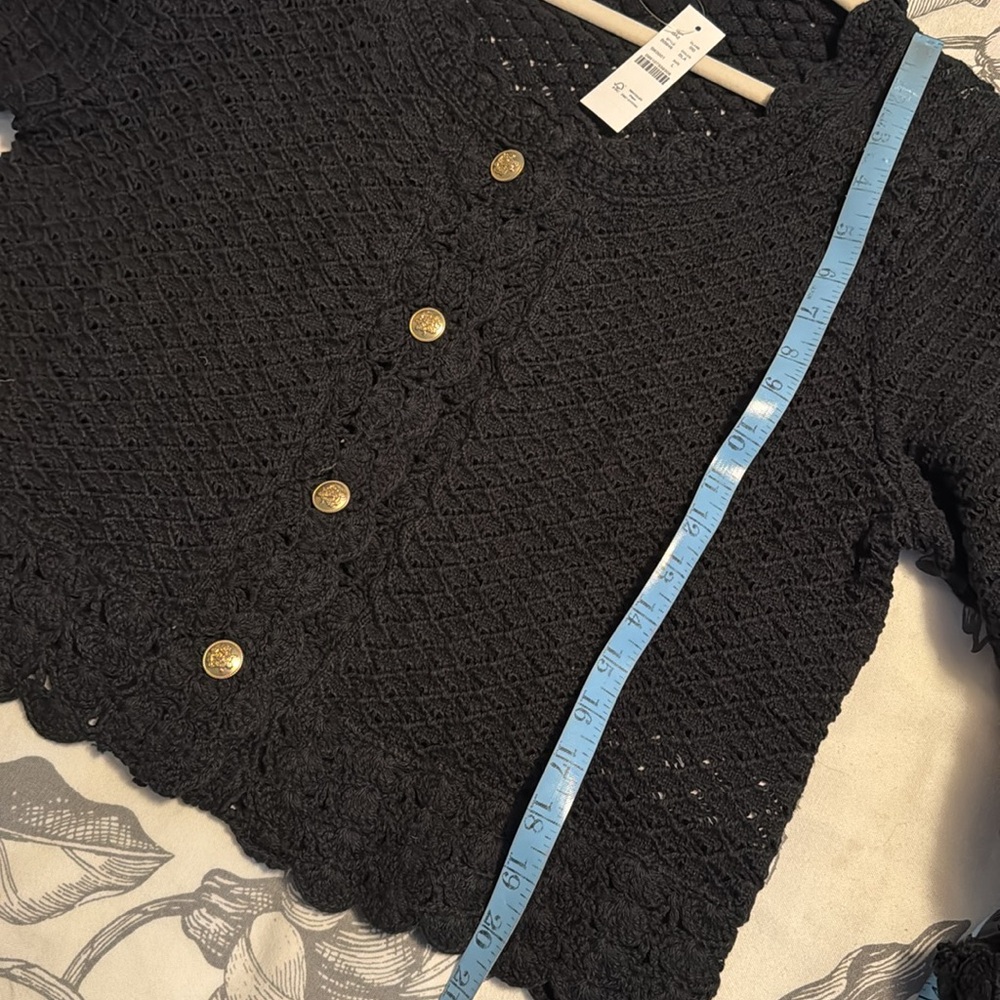J.Crew Collection Crochet cropped cardigan sweater BS948 - Picture 6 of 12